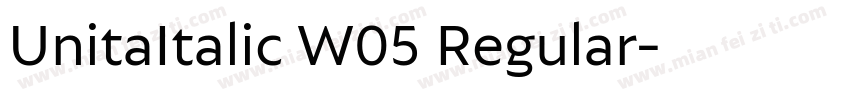 UnitaItalic W05 Regular字体转换